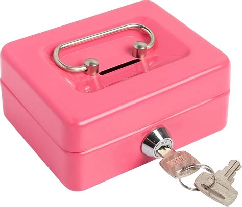 Kasten Small Cash Box with Lock: Mini Lock Box with Coin Slot